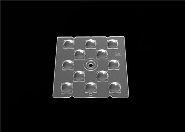 Transparent Cone Shaped Cree LED Lens , Symmetrical Square LED Lens With Silicone Gasket