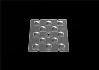 Transparent Cone Shaped Cree LED Lens , Symmetrical Square LED Lens With Silicone Gasket