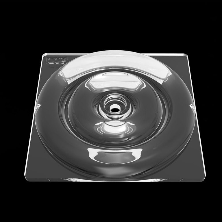 SMD 2835 PC 60 Degree 2 Ring LED Street Light Lens With Excellent Light Distribution