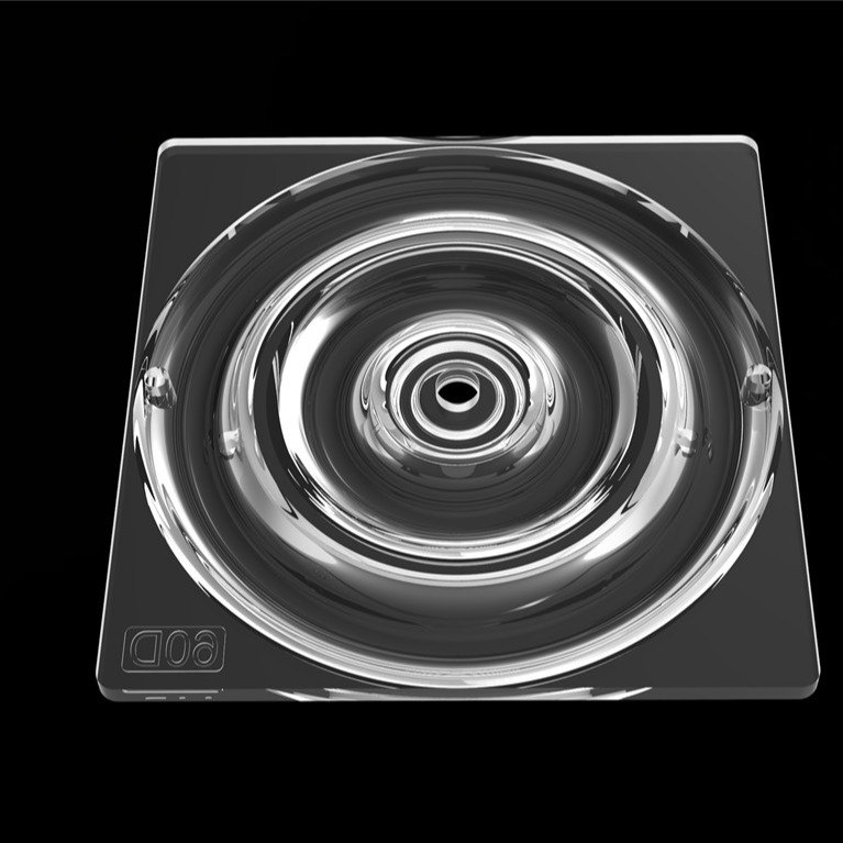 SMD 2835 PC 60 Degree 2 Ring LED Street Light Lens With Excellent Light Distribution