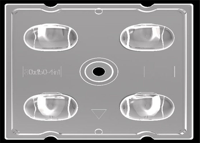 2x2 Array LED Street Light Lens 50*150 Degree Beam Angle With Cree XTE LED
