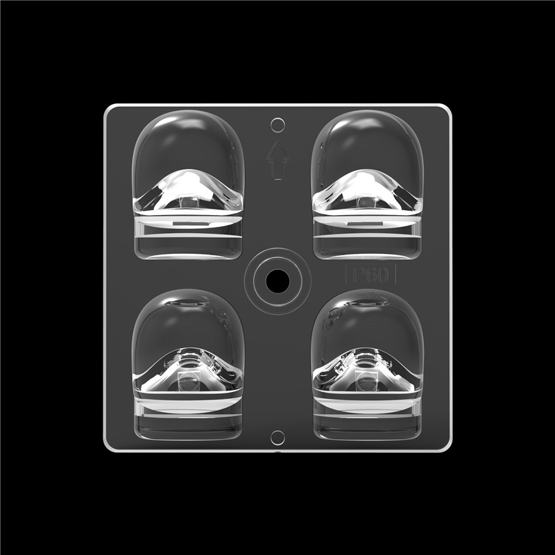 Polarized 60Degree 2*2 Multi-Lens High Transmittance 50*50mm For LED Track And Field Stadium Lighting