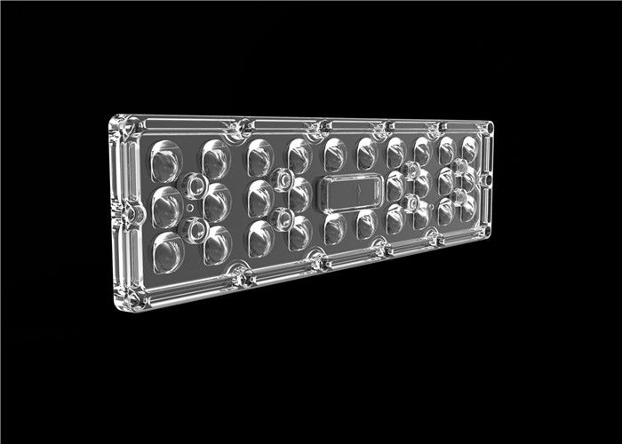 TYPE IV-S 28 LED Spot Lens , 3030 Chips 100mm LED Lens For Shoe Box Lighting