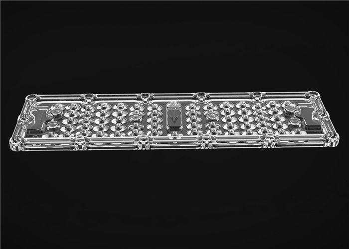 Rectangular Type LED Light Lens 64 In 1 80*150 Degree Lighting Angle With Heat Sink