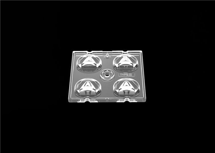 2x2 PC LED Street Light Module Lenses 50*50mm Size For Wide Area Lighting