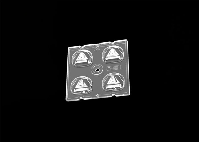 2x2 PC LED Street Light Module Lenses 50*50mm Size For Wide Area Lighting