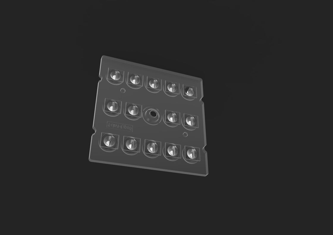 Ultra Wide Light Distribution LED Lens Array 14 In 1 Type 5 For Parking Lighting