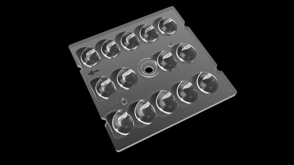  SMD3030 Square LED Lens 14 In 1 , Eyes Protecting SMD LED Lens For LED Street Lighting