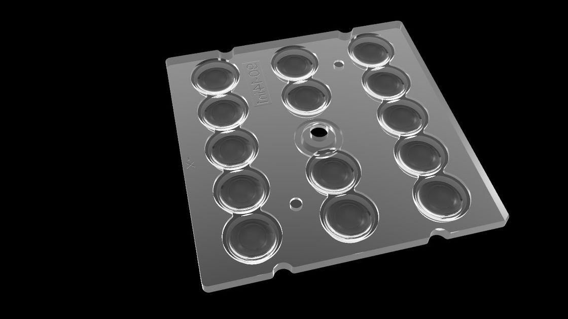 14 In 1 PMMA Optics For LED Lighting , 90 Degree LED Lens Array For Tunnel Lighting