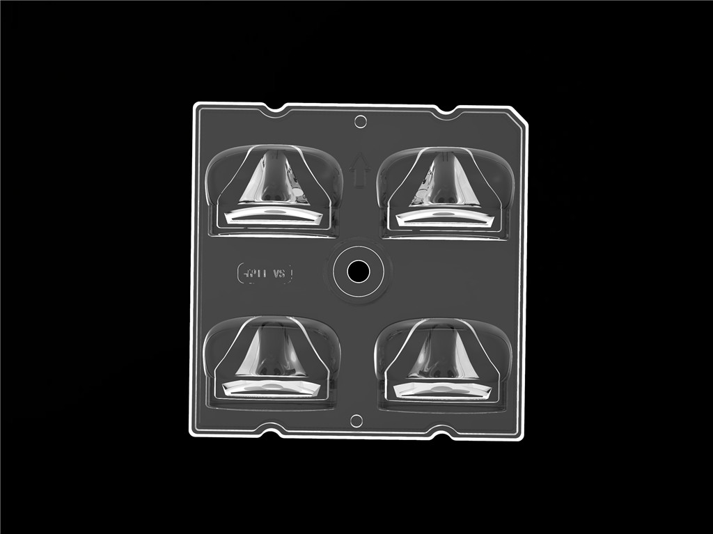 Multi Led Lens 50*50mm 55*152 Degree/TYPE2-VS 4 In 1 LED Light Lens PC Material For ...